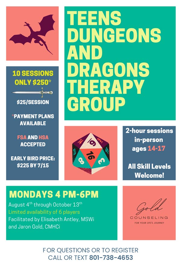 Announcements and Events at Gold Counseling in Kaysville, Riverdale, Draper, and St. George, UT