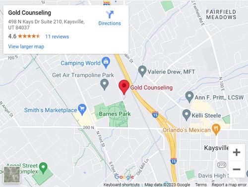 Get Directions From Your Location to Gold Counseling in Kaysville, UT