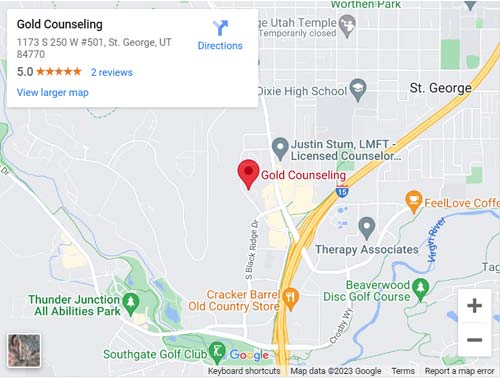 Get Directions From Your Location to Gold Counseling in St. George, UT